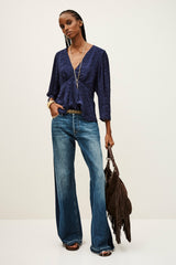 Blouse Shape Top Idol Blue