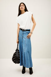 Long Flared Skirt Laddie Blue