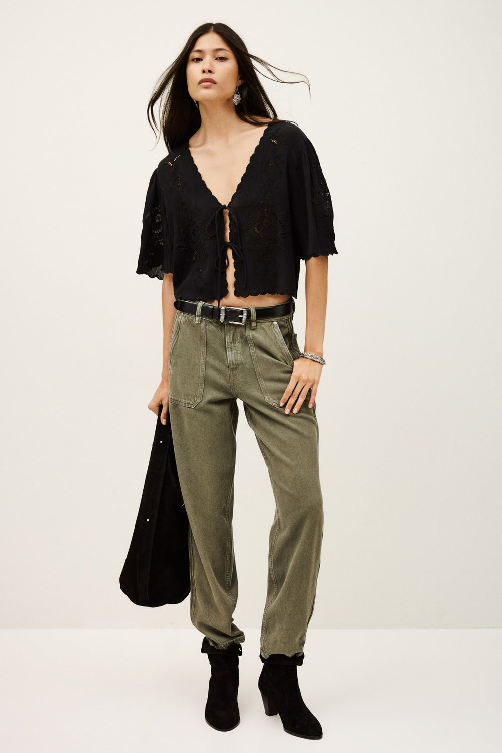 Openwork Top Olaya Noir