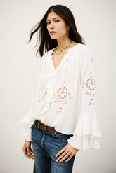 Flounced Blouse Omar Ecru