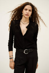 Round-Neck Cardigan Puria Noir