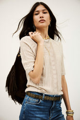 Short-Sleeved Pullover Philo Beige