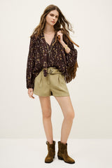 Long-Sleeved Blouse Blouse Chocolat