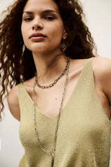 Openwork Knit Tank Top Zuani Gold