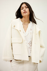 Hooded Jacket Kove Ecru