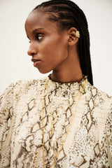 High Neck Blouse Shamy Ecru