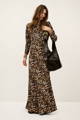 Midaxi-Length Dress Onoa Ocre