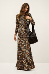 Midaxi-Length Dress Onoa Ocre