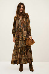 Midaxi-Length Dress Pierta Ocre