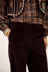 Straight-Leg Trousers Vily Bordeaux