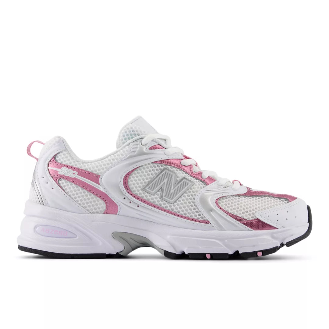 WHITE with PINK SUGAR and Silver Metallic,M6 / W7.5,Standard (D)