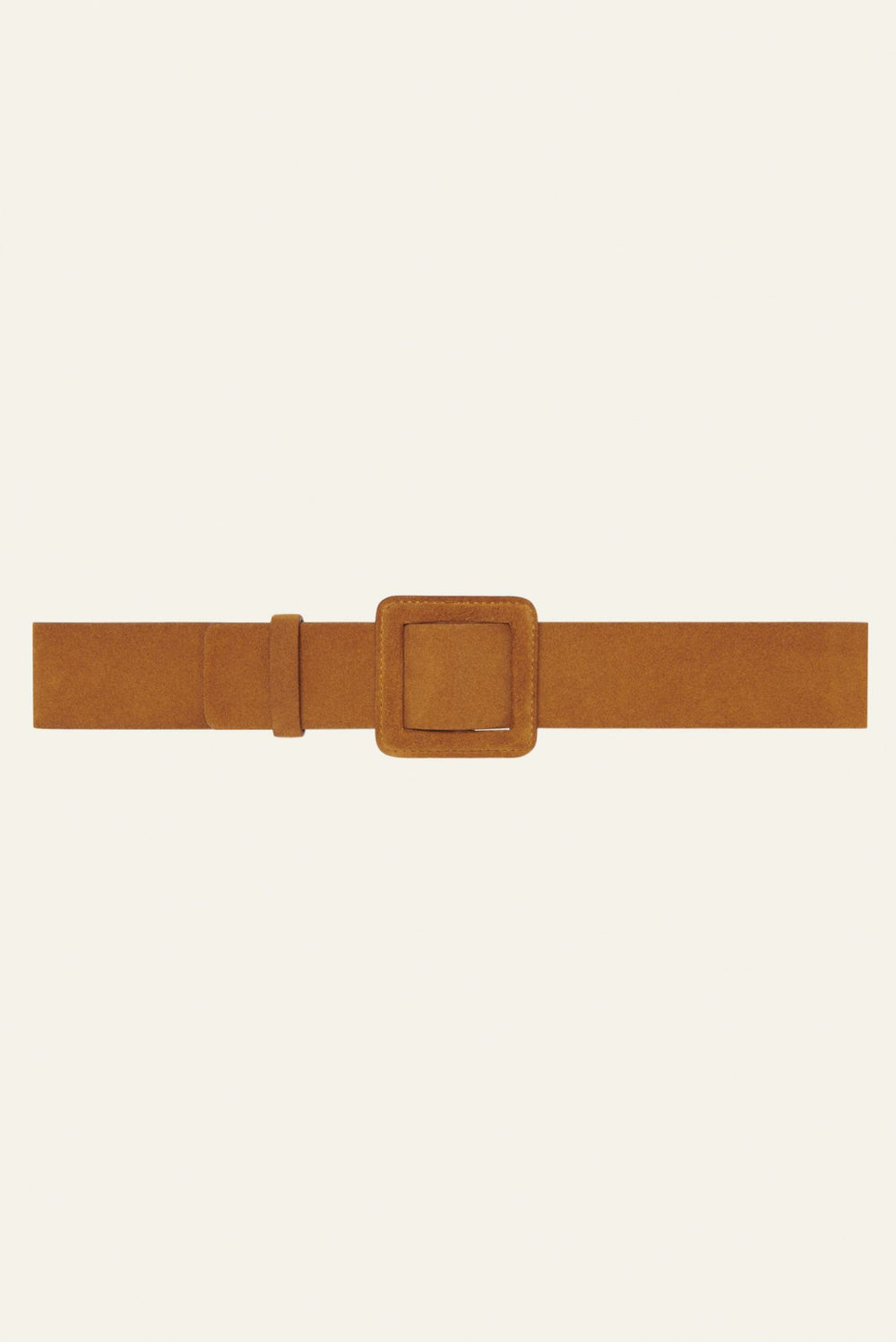 Square Buckle Belt Belt Marron