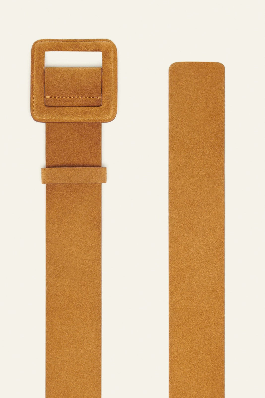 Square Buckle Belt Belt Marron