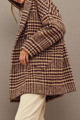 Check Coat Arty Ecru