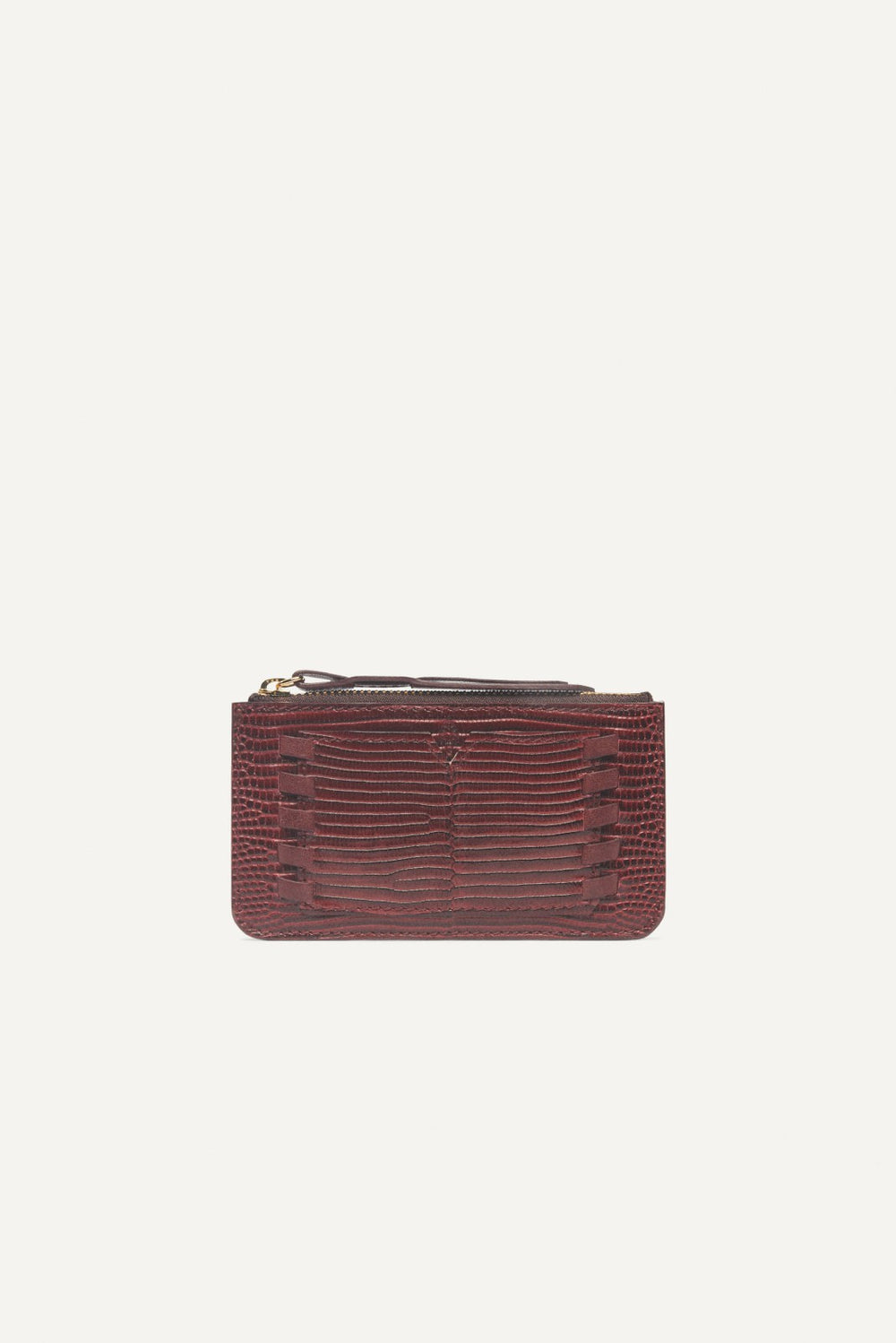 Leather Card Holder Teddy Rouge