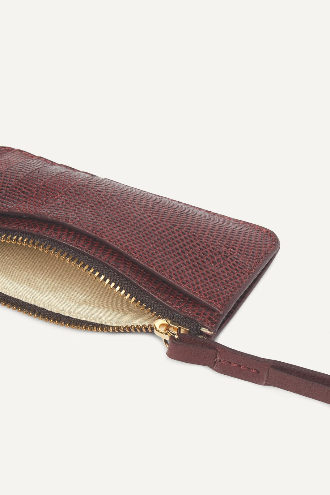 Leather Card Holder Teddy Rouge