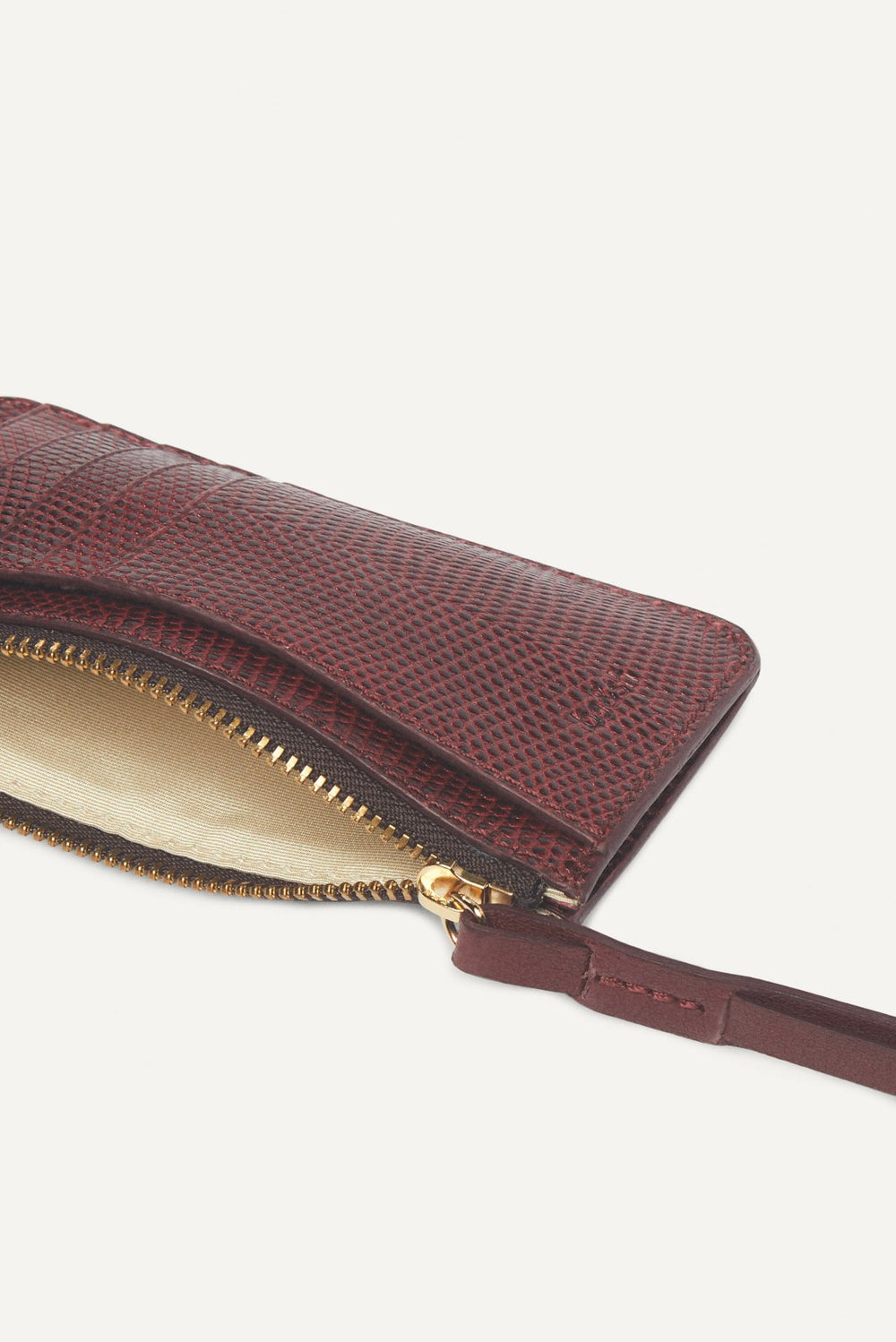 Leather Card Holder Teddy Rouge