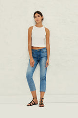 Cropped Jeans Evan Blue