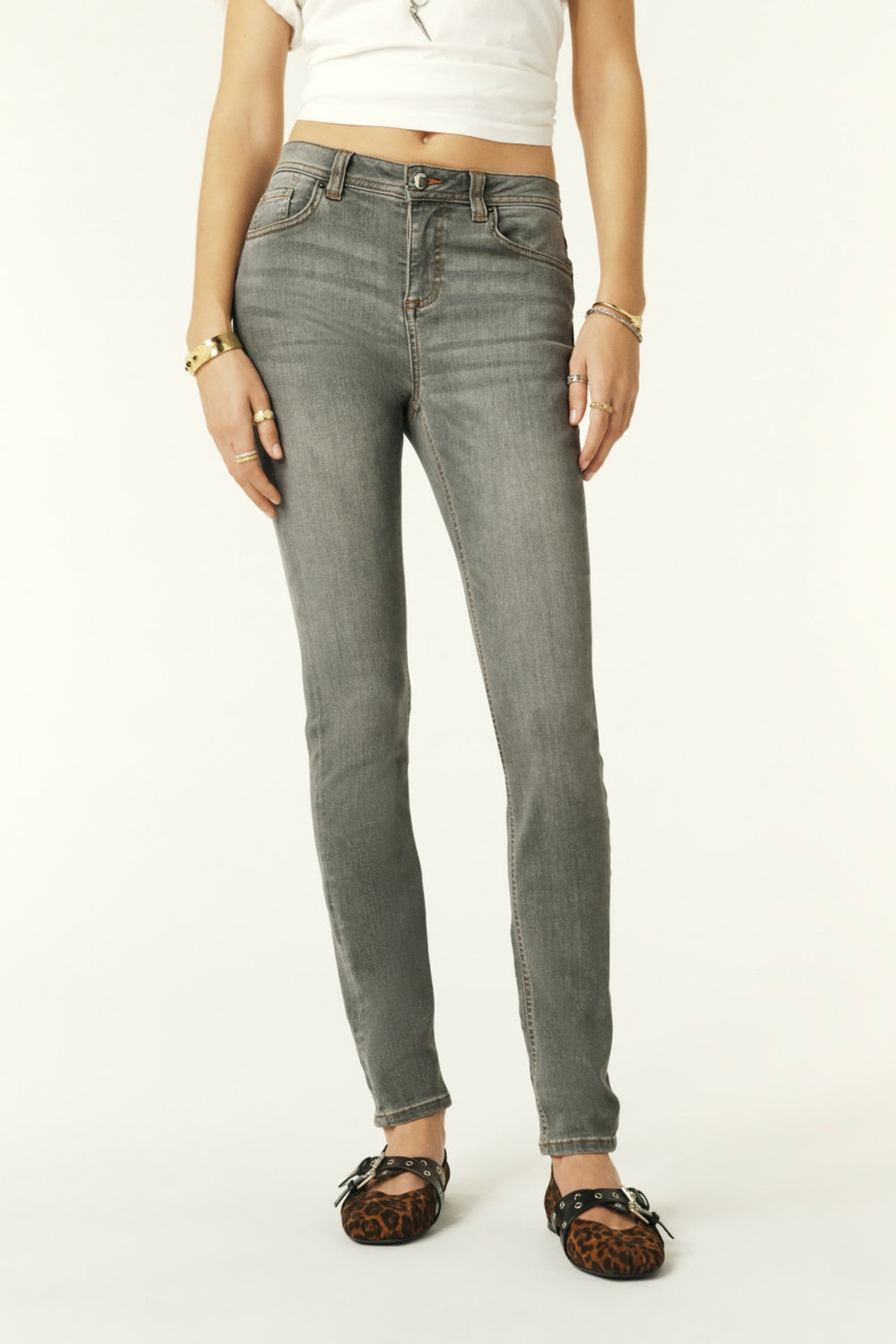 Slim-Fit Jeans Aimie Gris