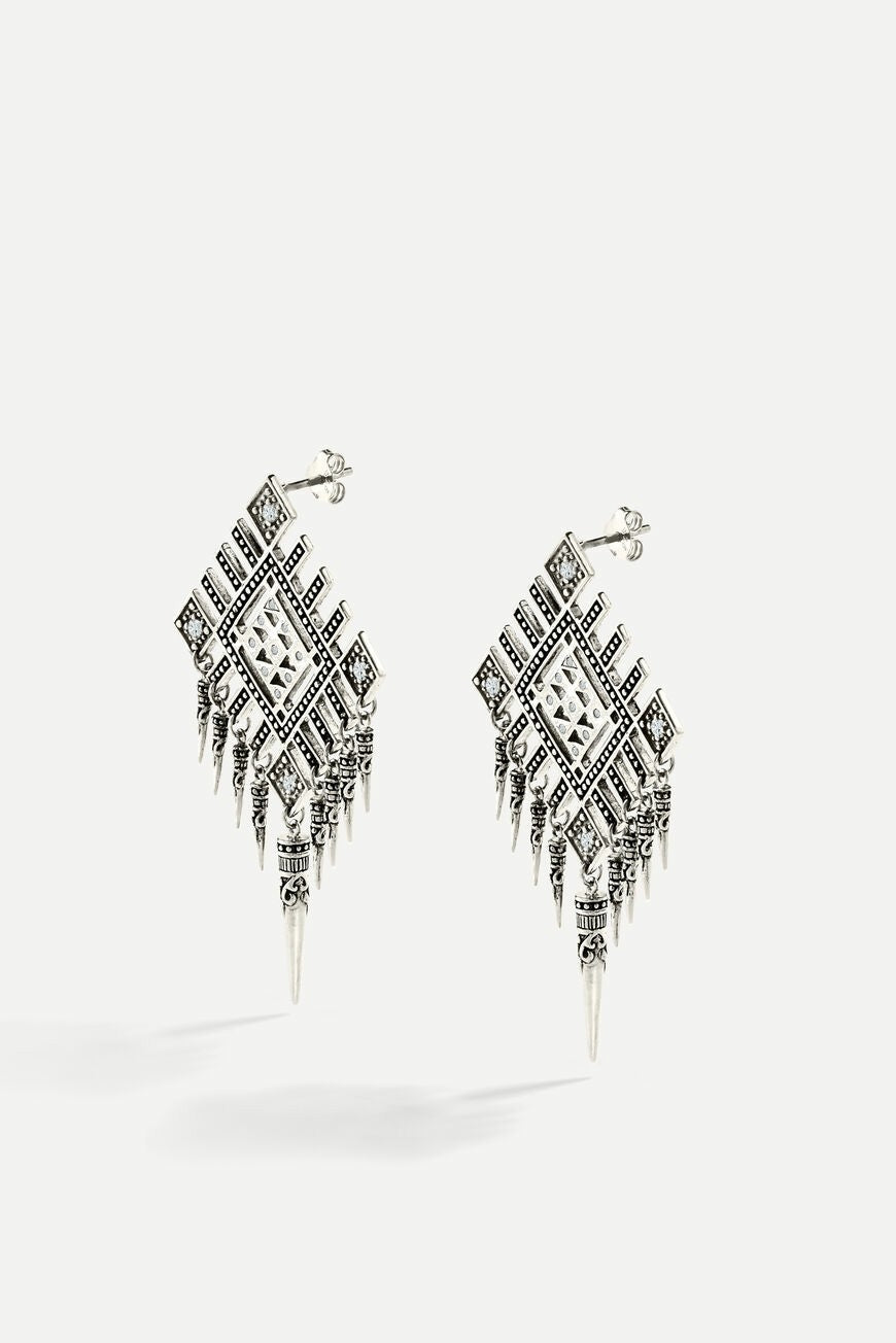 Earrings Maxi-Punk Argent