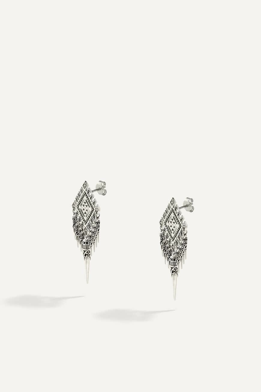 Earrings Mini-Punk Argent