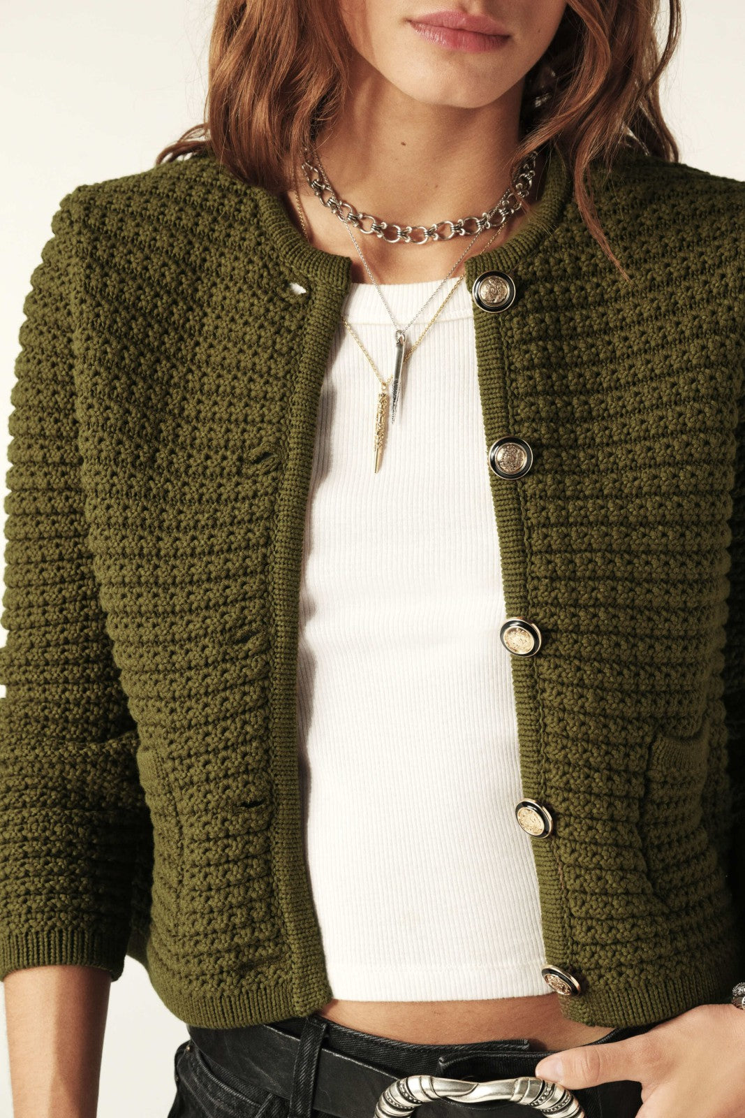 Cardigan Gaspard Kaki