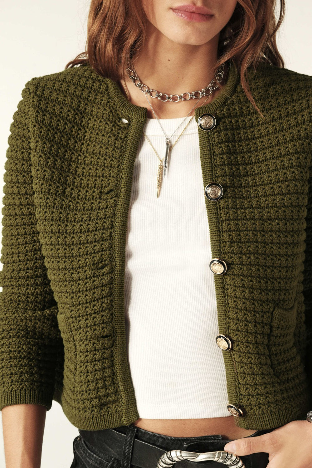 Cardigan Gaspard Kaki