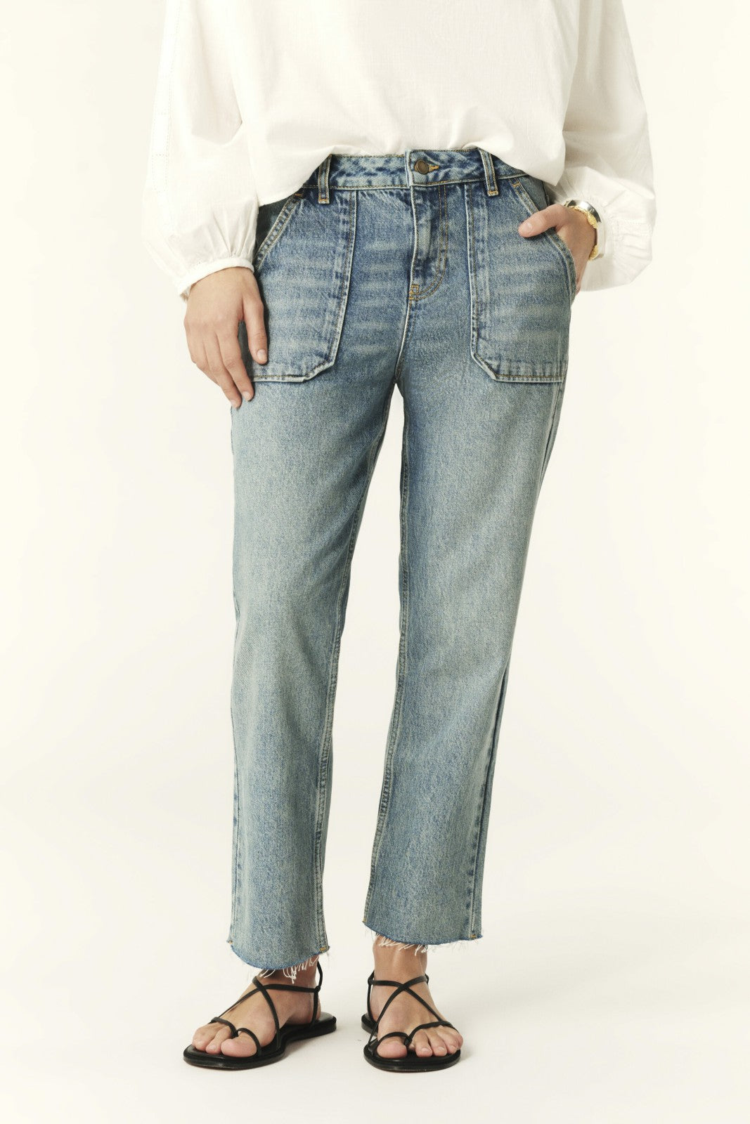 Straight-Leg Jeans Elly Blue