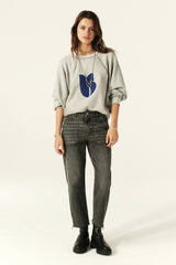Straight-Leg Jeans Elly Gris