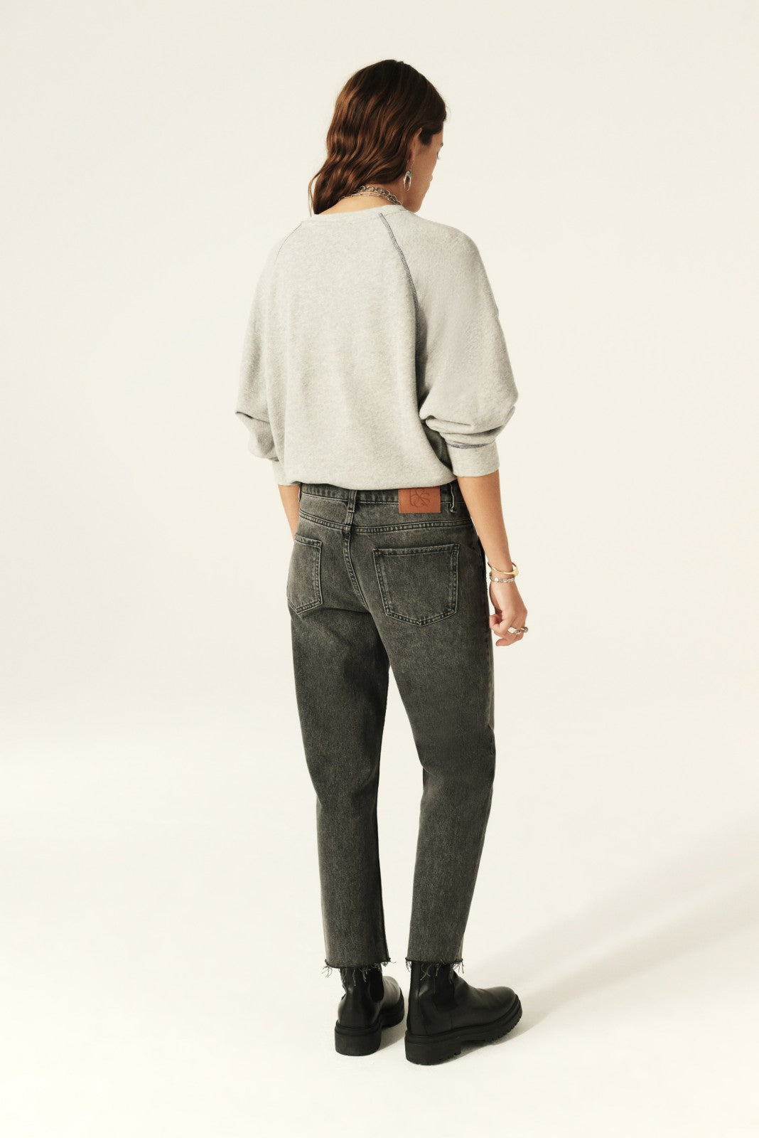 Straight-Leg Jeans Elly Gris