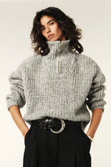 Zip-Neck Jumper Baltan Gris