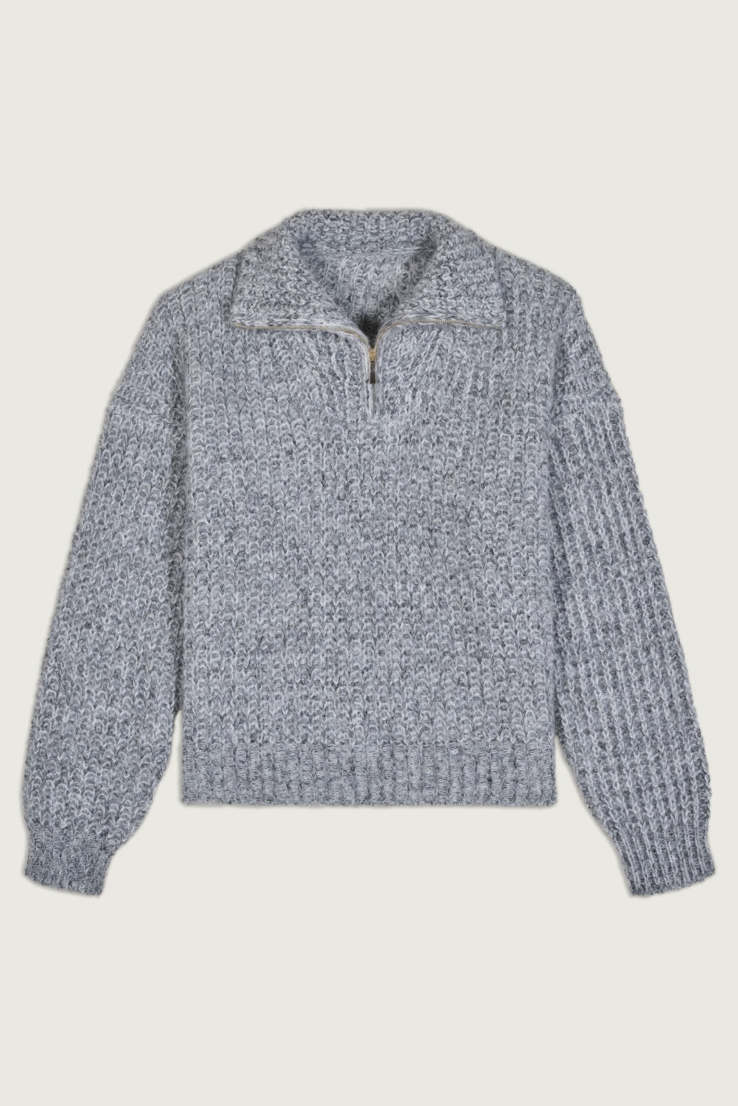 Zip-Neck Jumper Baltan Gris
