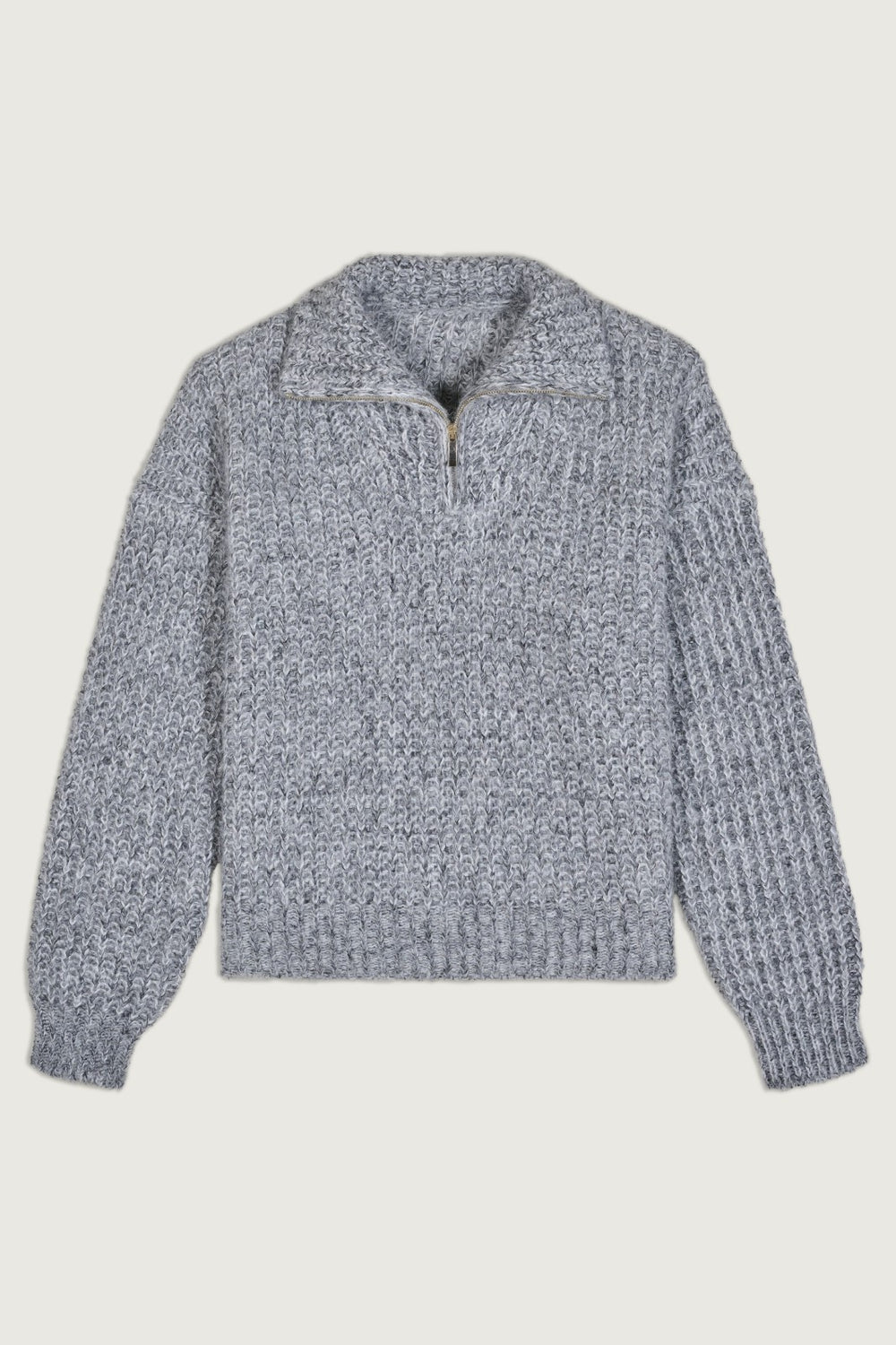 Zip-Neck Jumper Baltan Gris