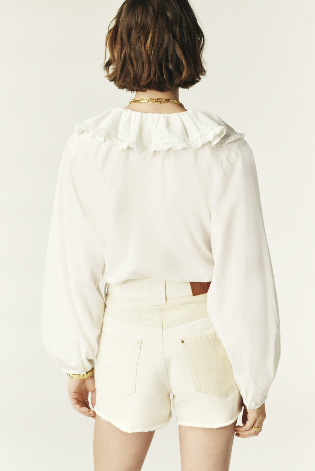 High-Rise Shorts Cdavid Ecru