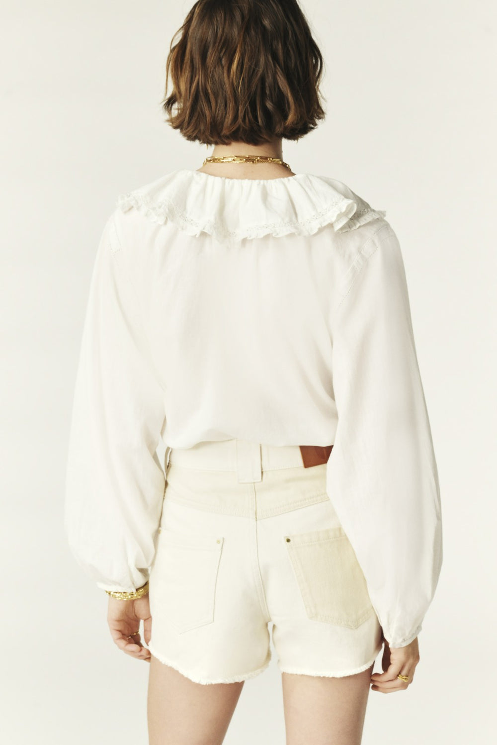 High-Rise Shorts Cdavid Ecru