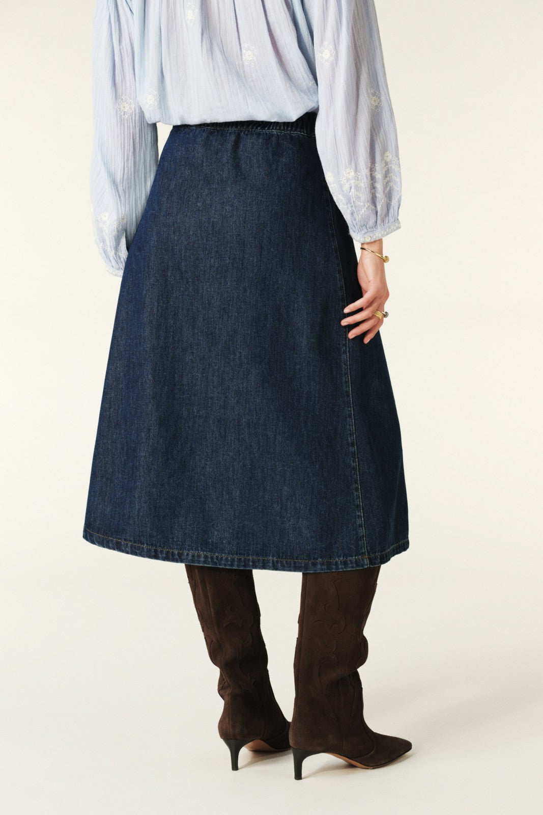 Denim Midi Skirt Cowie Marine