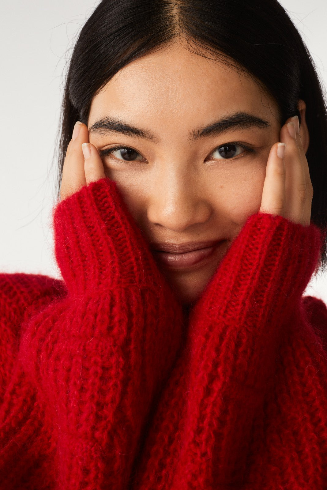 Long-Sleeved Cardigan Belyze Rouge