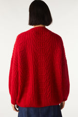 Long-Sleeved Cardigan Belyze Rouge