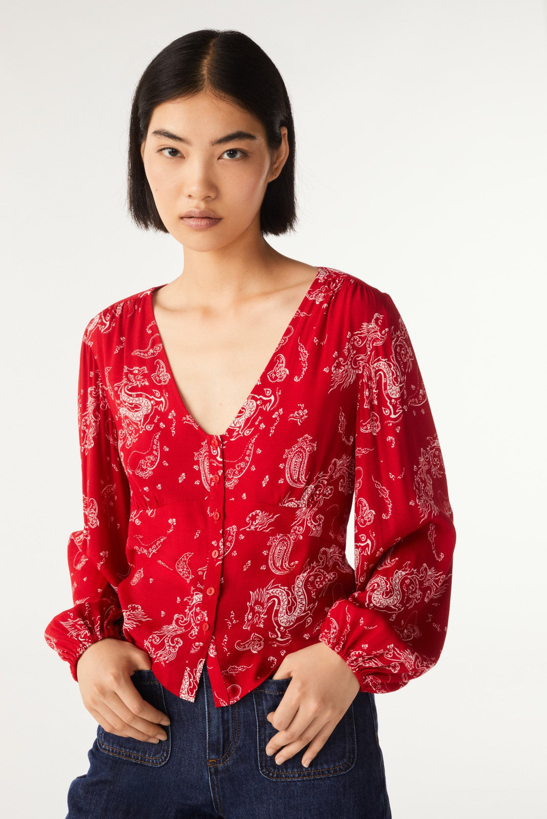 Long-Sleeved Top Dany Rouge