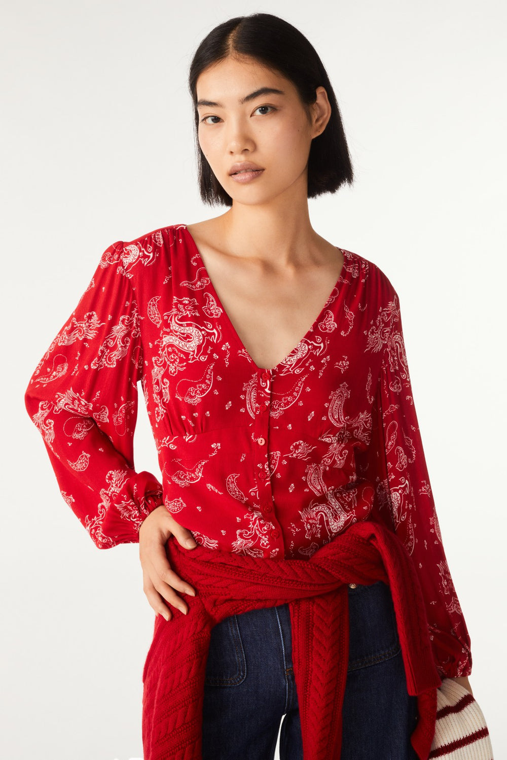 Long-Sleeved Top Dany Rouge