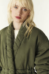 Quilted Denim Jacket Caly Kaki
