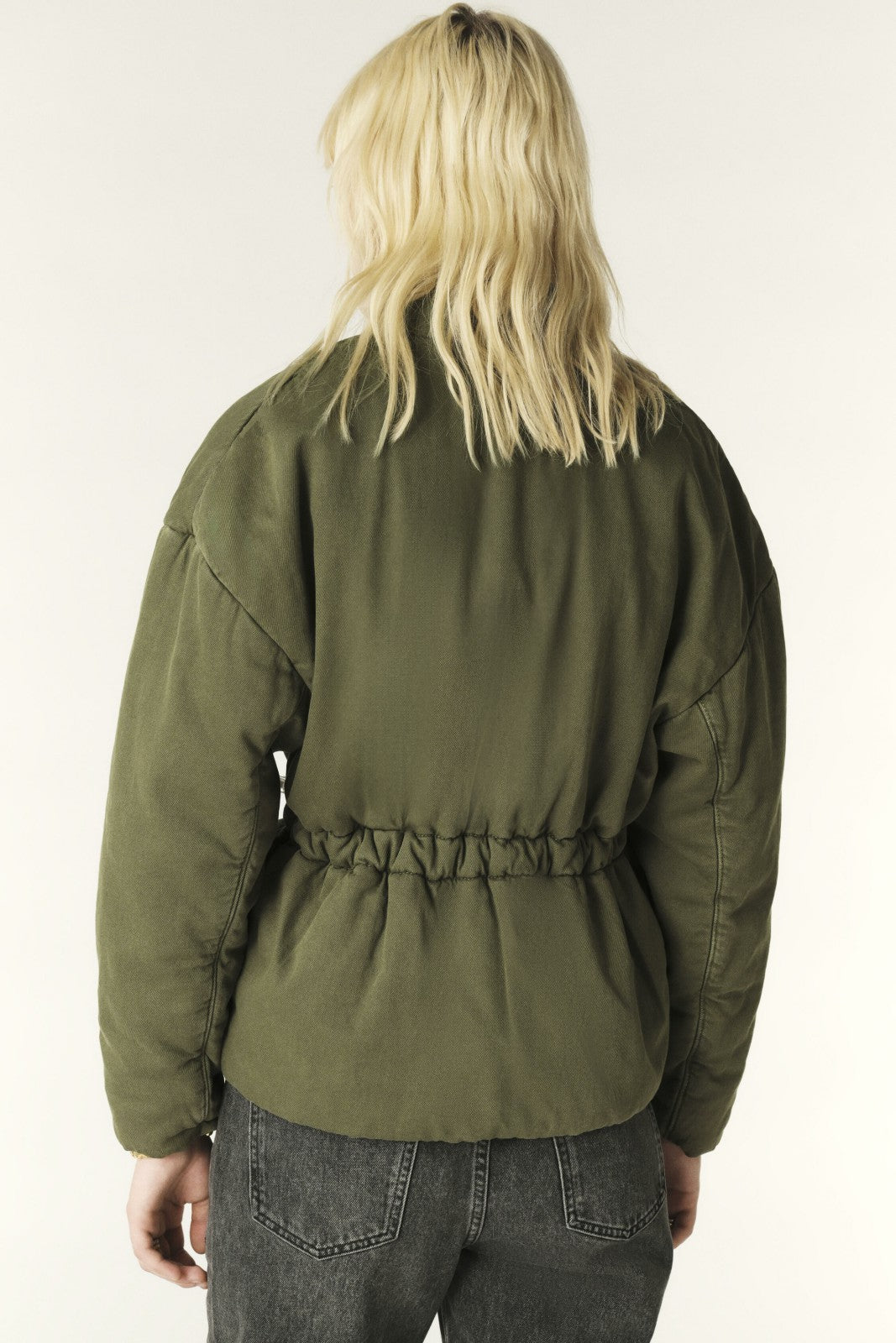 Quilted Denim Jacket Caly Kaki
