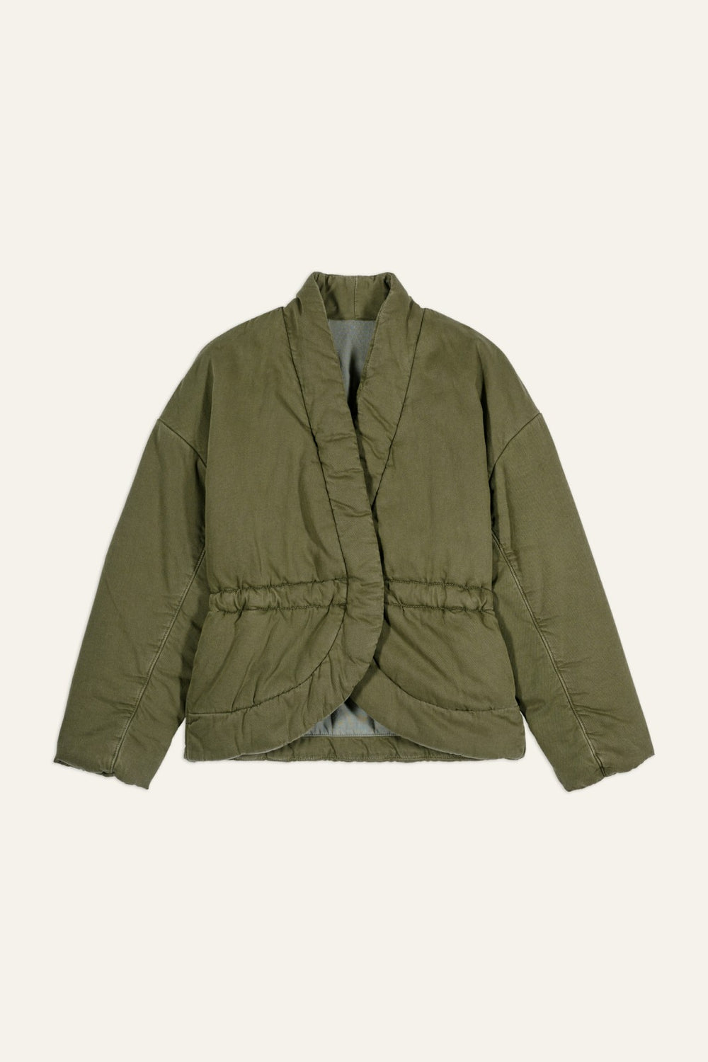 Quilted Denim Jacket Caly Kaki