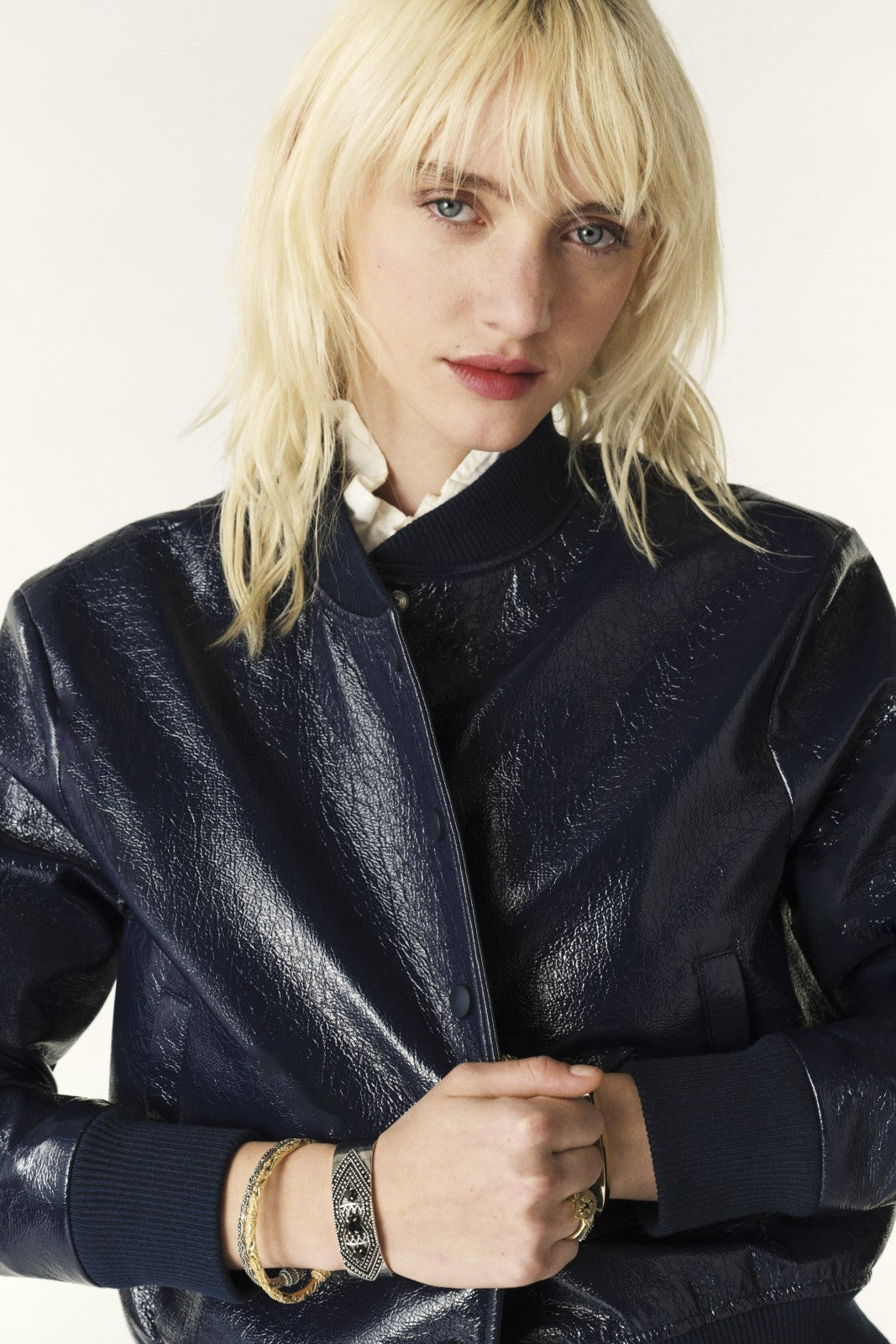 Ribbed Jacket Moon Marine