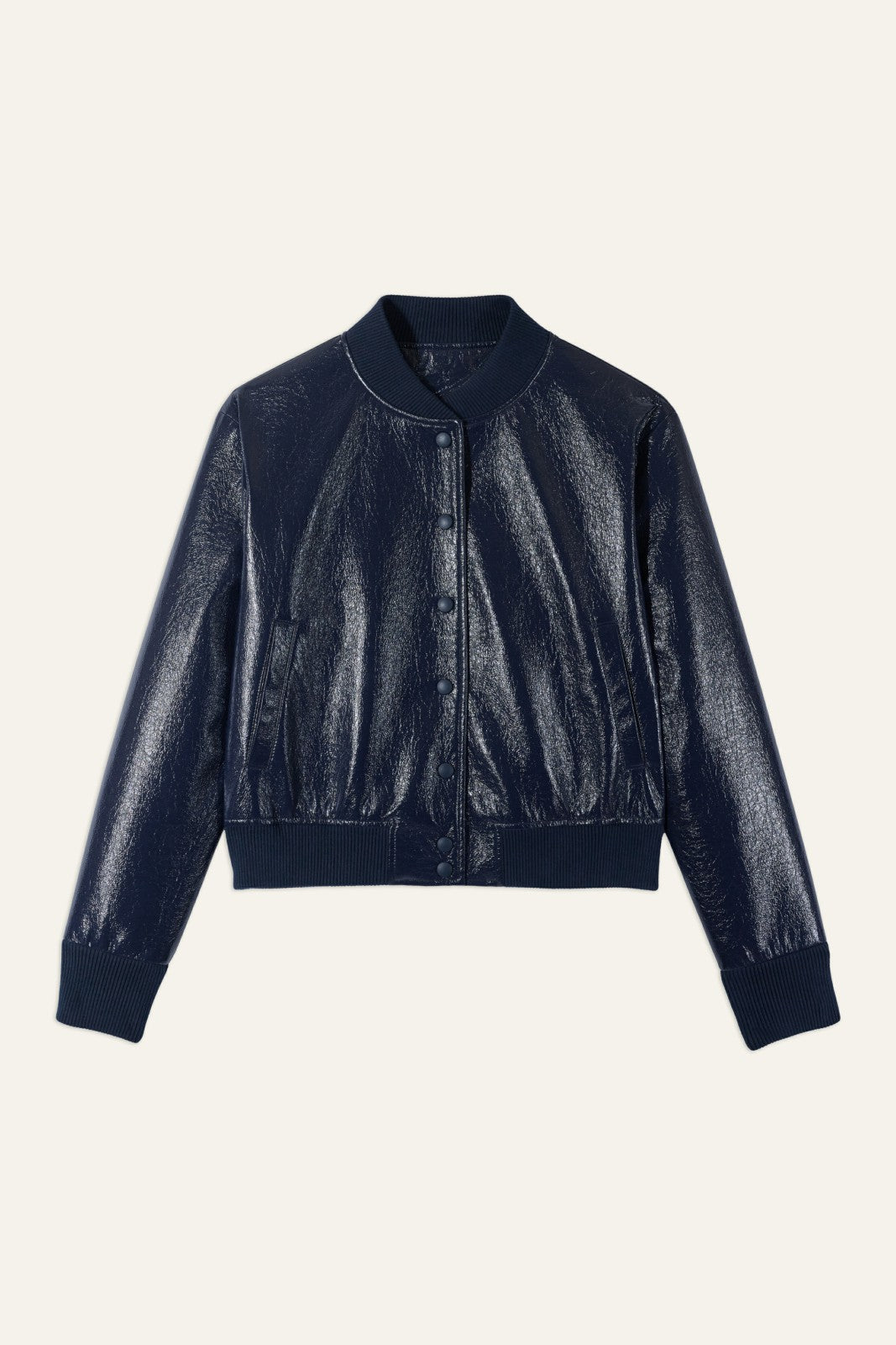 Ribbed Jacket Moon Marine