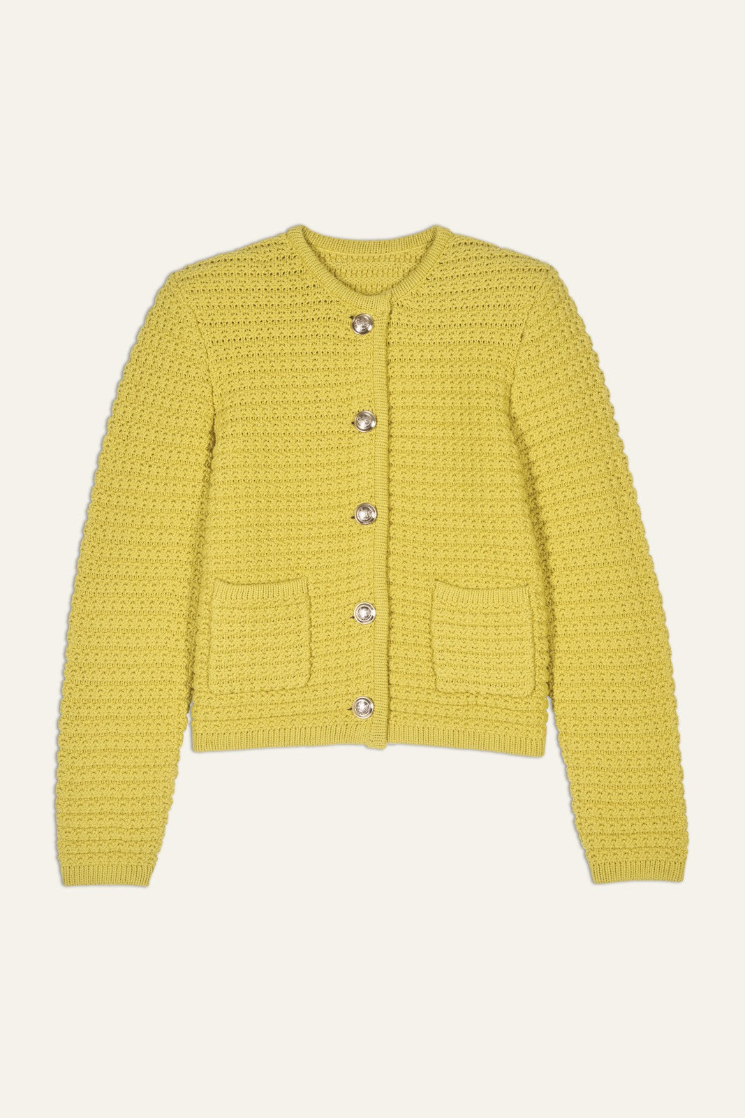 Decorative Knit Cardigan Gaspard Jaune