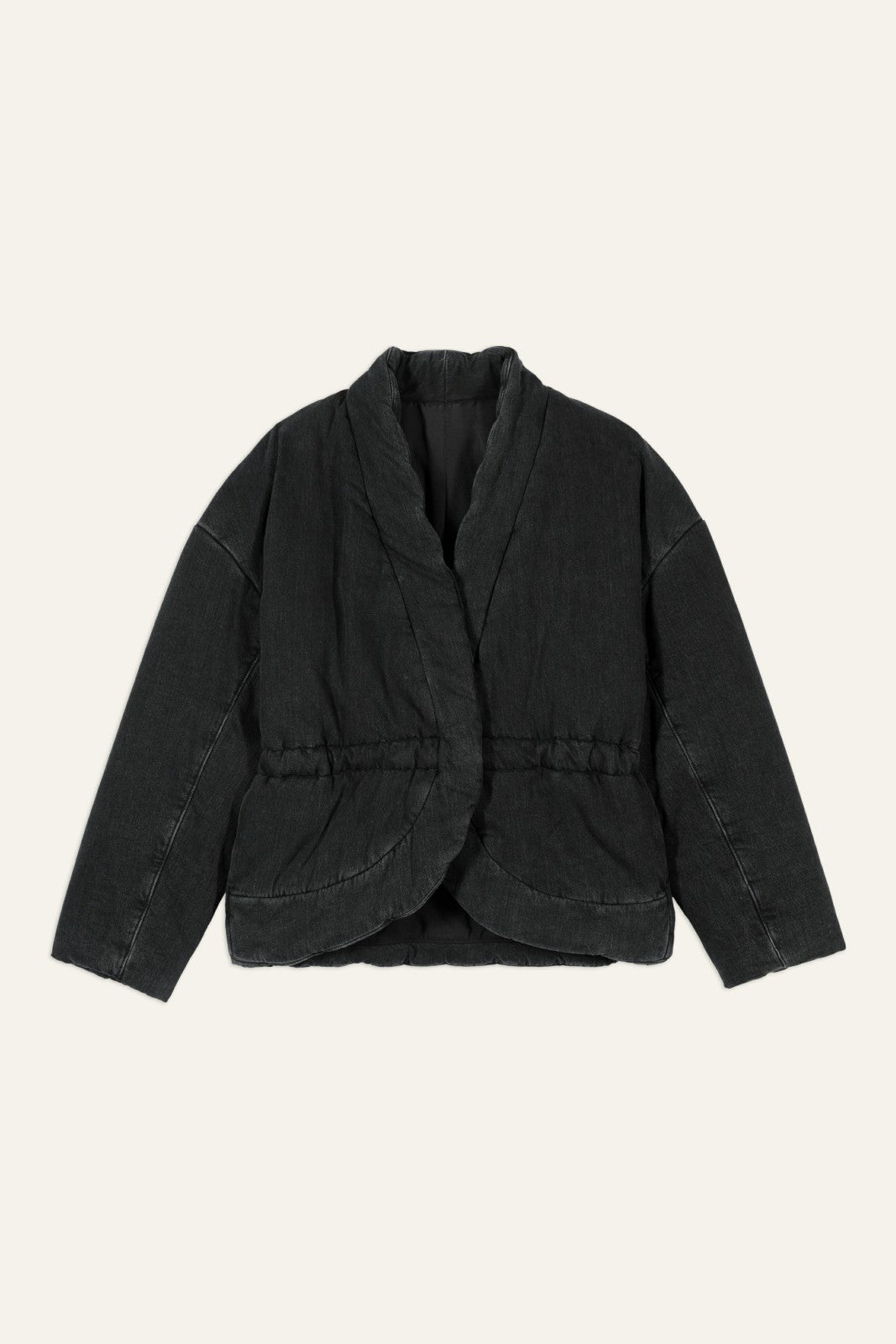 Quilted Denim Jacket Caly Noir