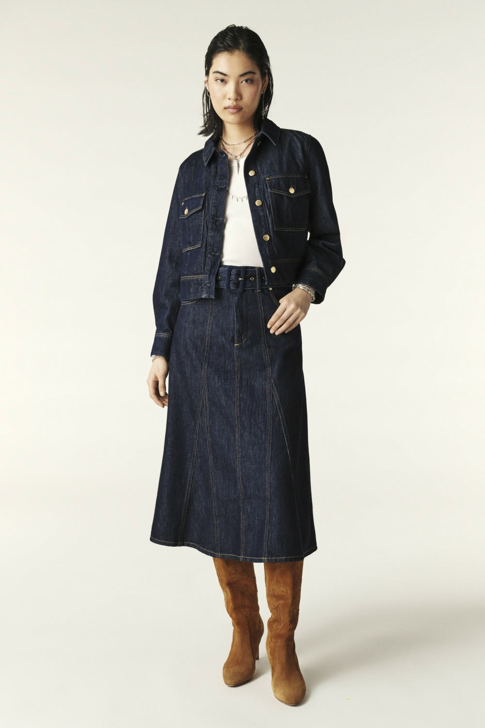 Cropped Straight Jacket Delia Marine