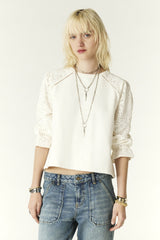 Round Neck Sweatshirt Lucas Ecru