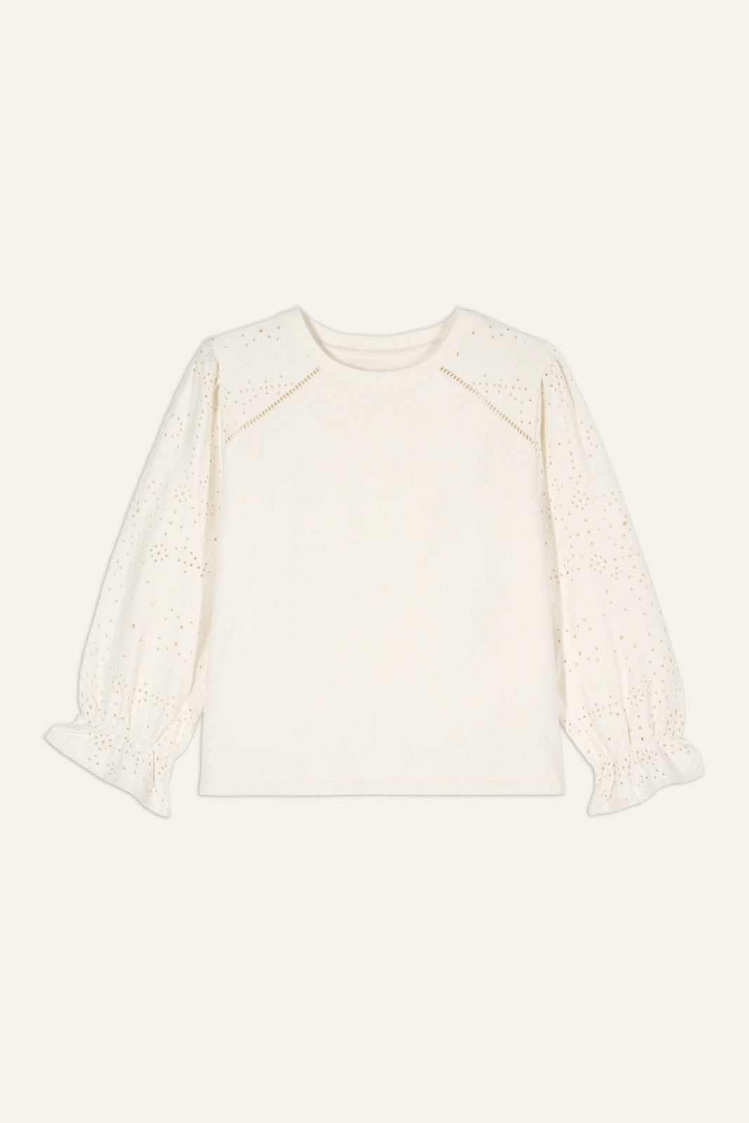 Round Neck Sweatshirt Lucas Ecru